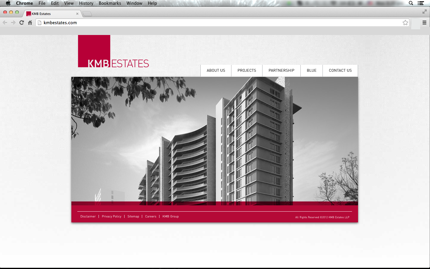 KMB Estates Website: homepage